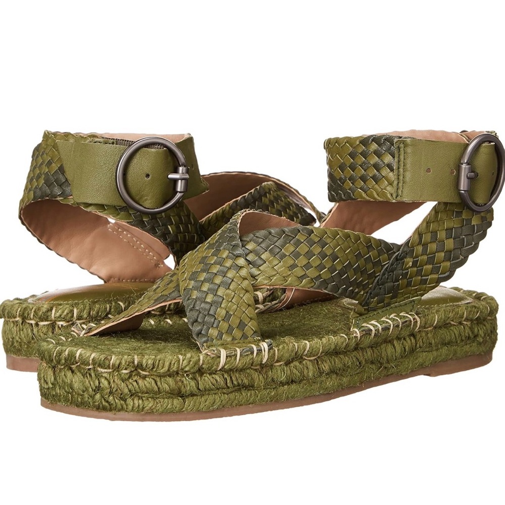 Sam Edelman Dakota Espadrille Sandal Women Green Sz 5 Boho Earthy